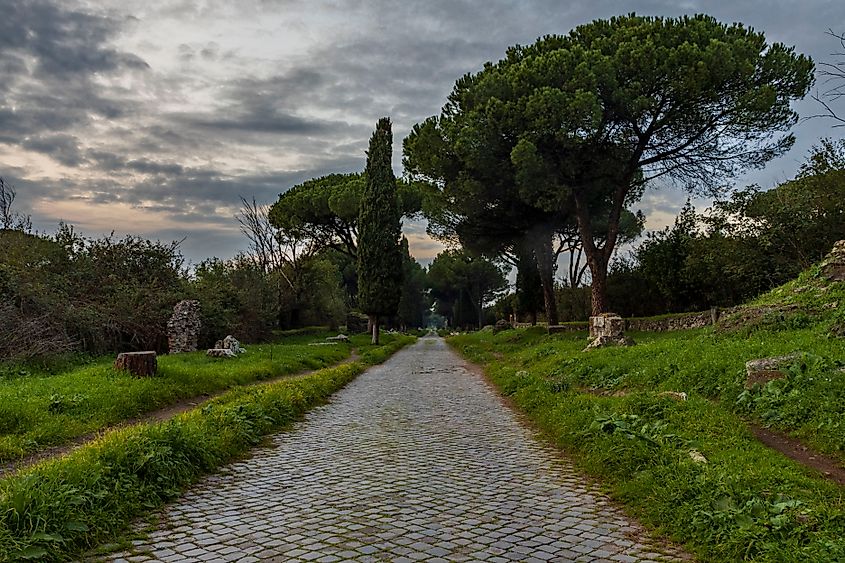 An ancient Roman road.