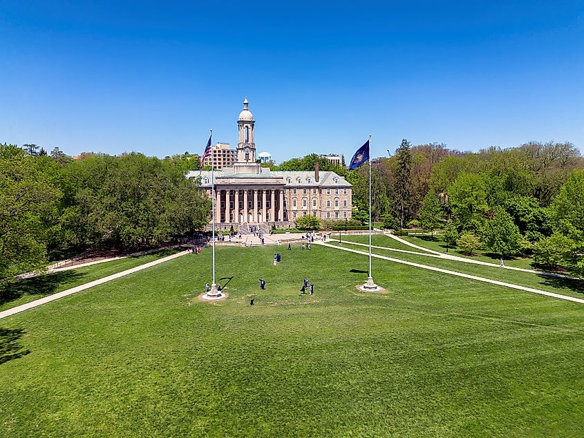 The campus of Penn State University in State College, Pennsylvania
