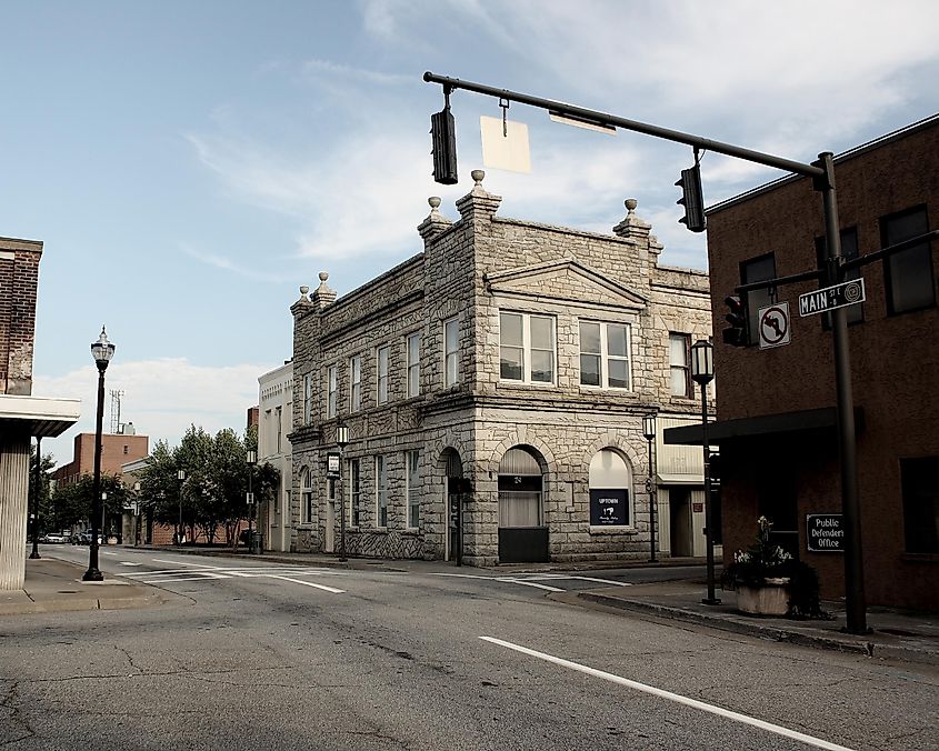 Main Street in Martinsville, Virginia.