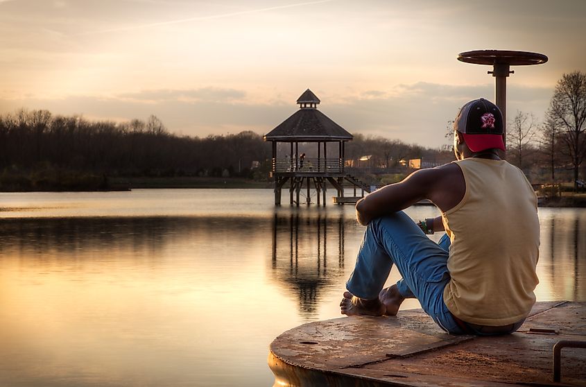 View of Lake Artemesia in College Park, Maryland.