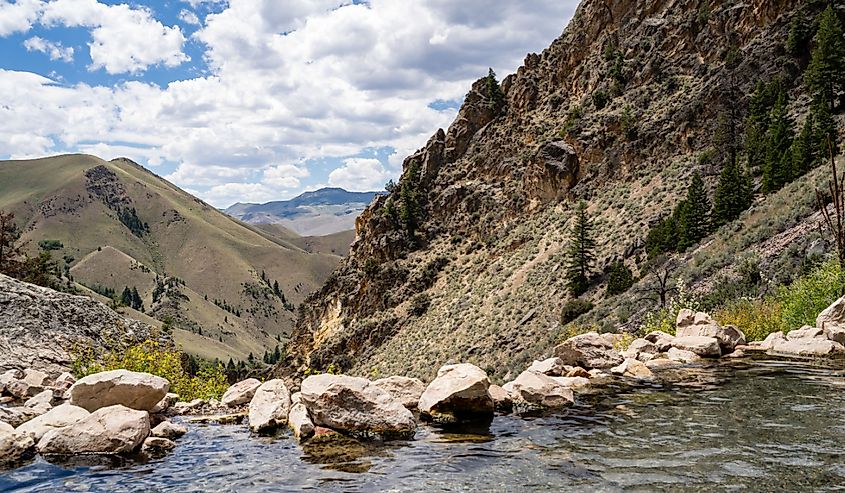 Goldbug Hot Springs in Idaho, in the Salmon-Challis National Forest.