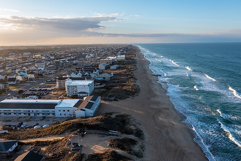 Aerial view of Kill Devil Hills looking north