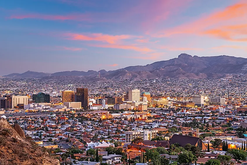 El Paso, Texas, USA downtown city skyline.
