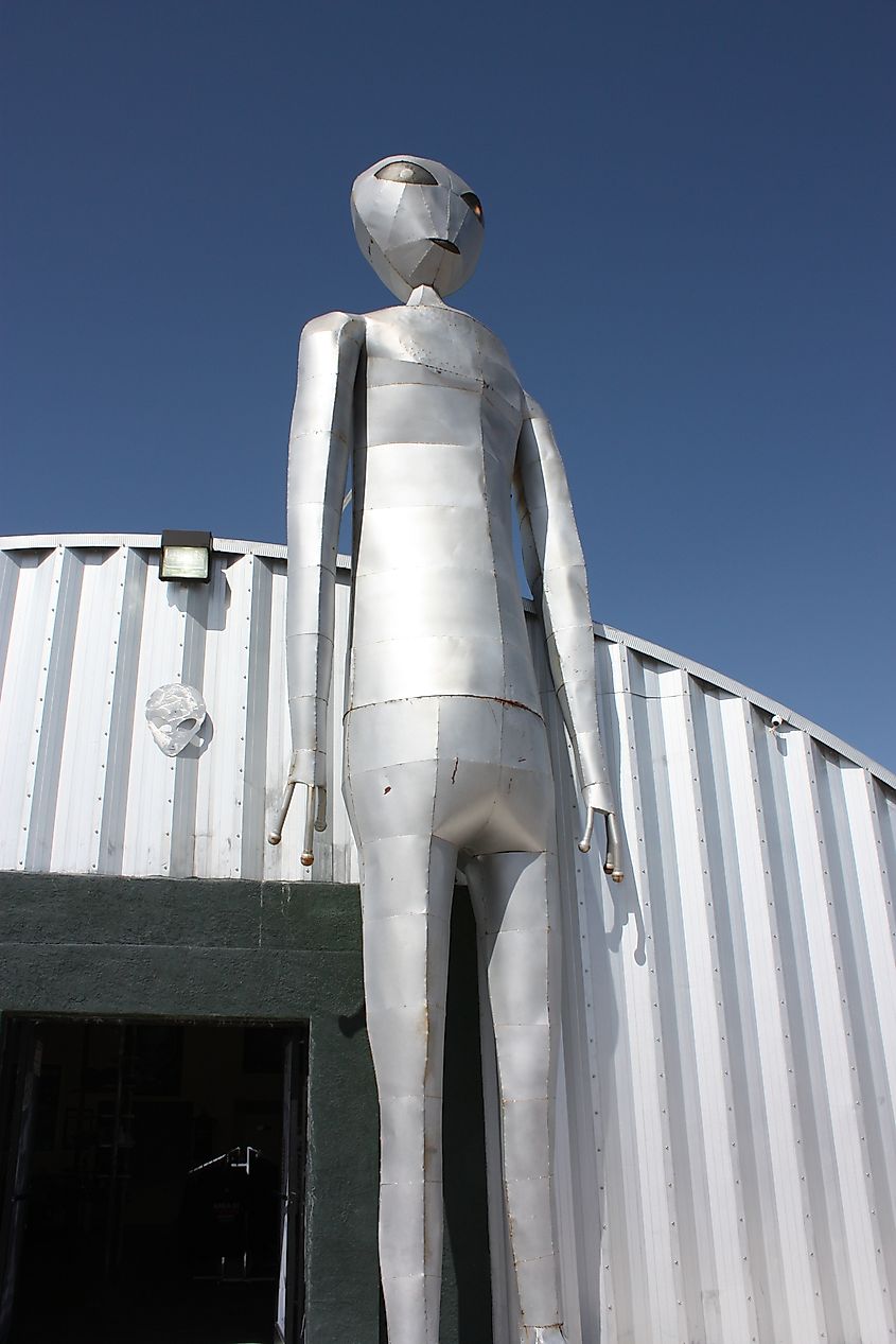 Shop with alien near Alamo, Nevada