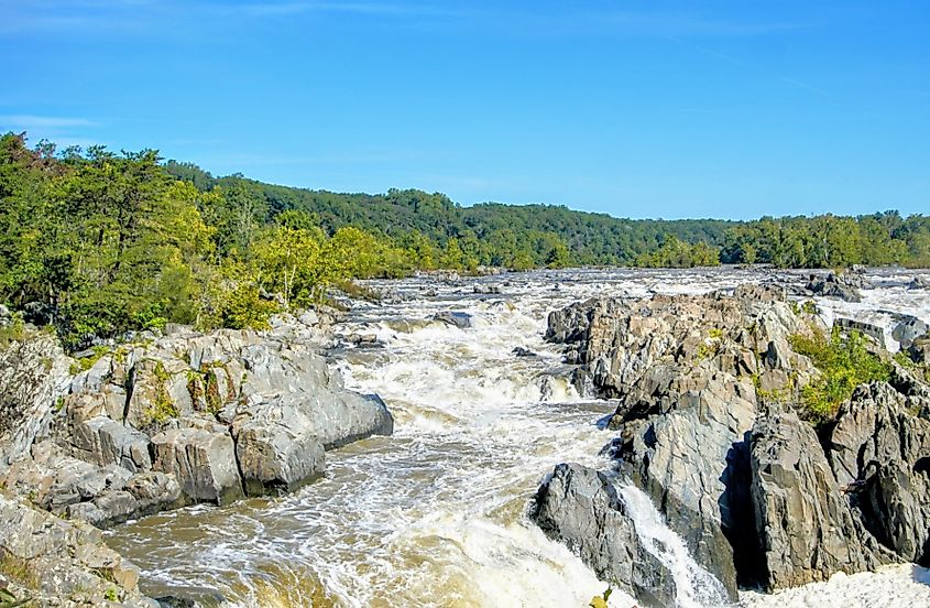 View of the Great Falls in Virginia.