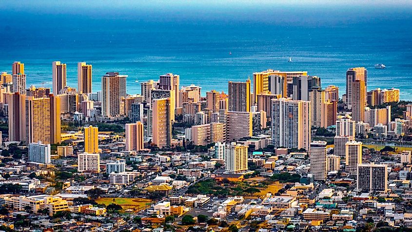 Cityscape of Honolulu city