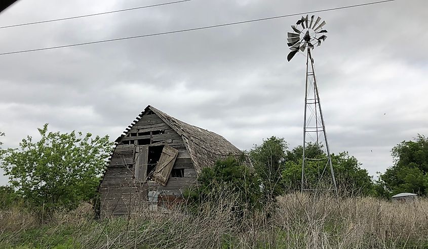 Beautiful rustic landscapes of small towns, Greensburg, Kansas