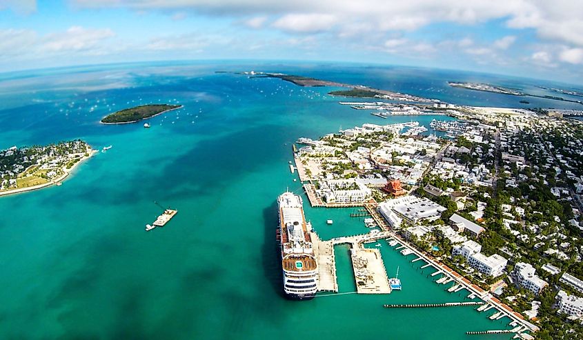 Aerial view of Key West in Florida