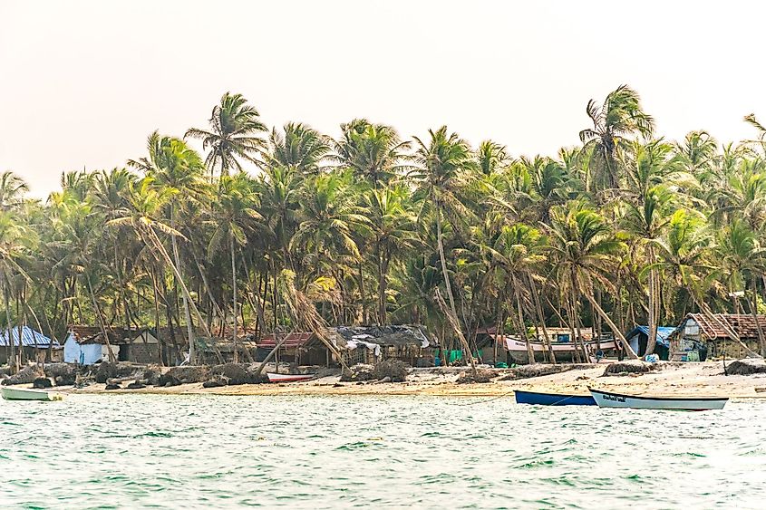 Unspoiled fishing beach in Kavaratti, Lakshadweep, India