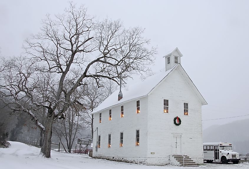 Old Boxley Church near Ponca, Arkansas.