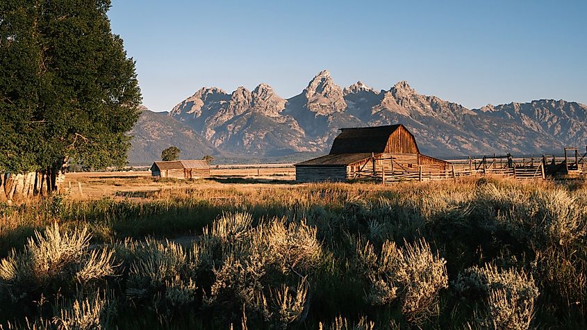 Beautiful western views at the Teton Cabins, via