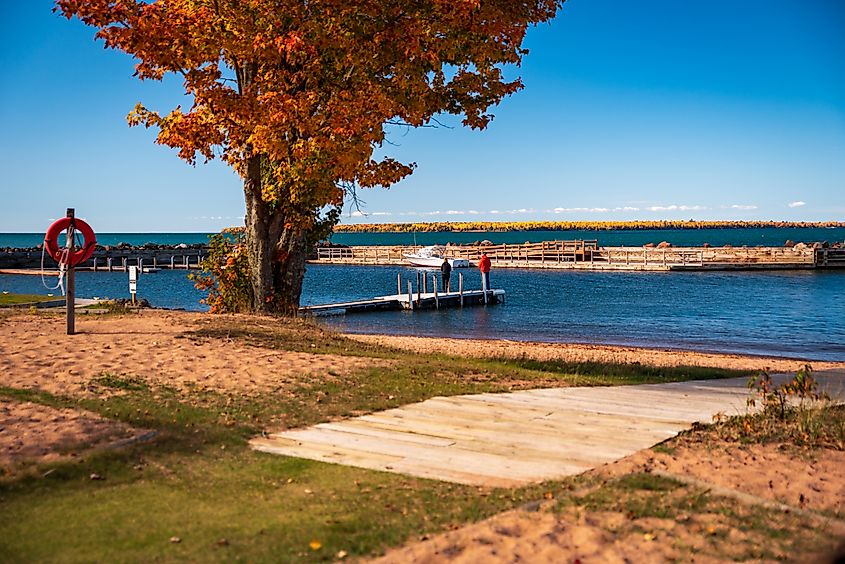 Little Sand Bay Beach on Lake Superior in the fall. heatherlopezphotography via Shutterstock