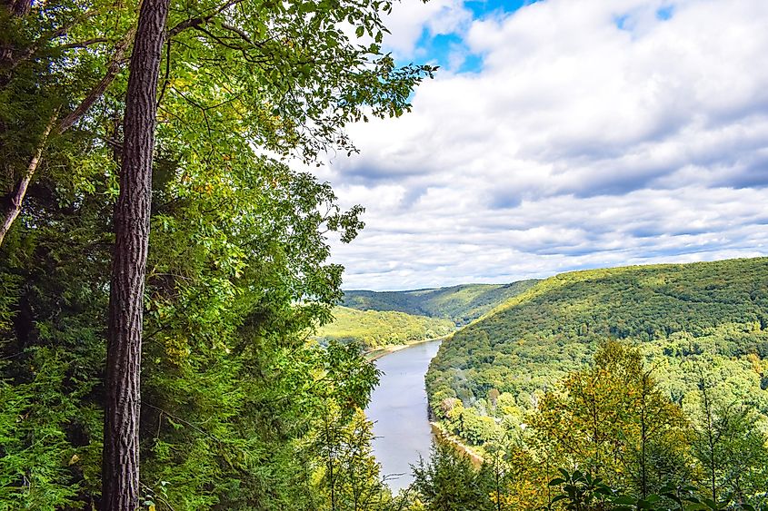 The Allegheny River in its upper course in the mountains.