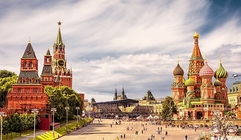 Moscow Kremlin and St Basil's Cathedral, Moscow, Russia