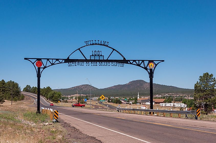 Entrance to the City of Williams, Arizona