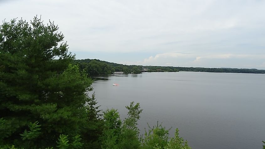 View of Lake Menomin, Menomonie, Wisconsin.
