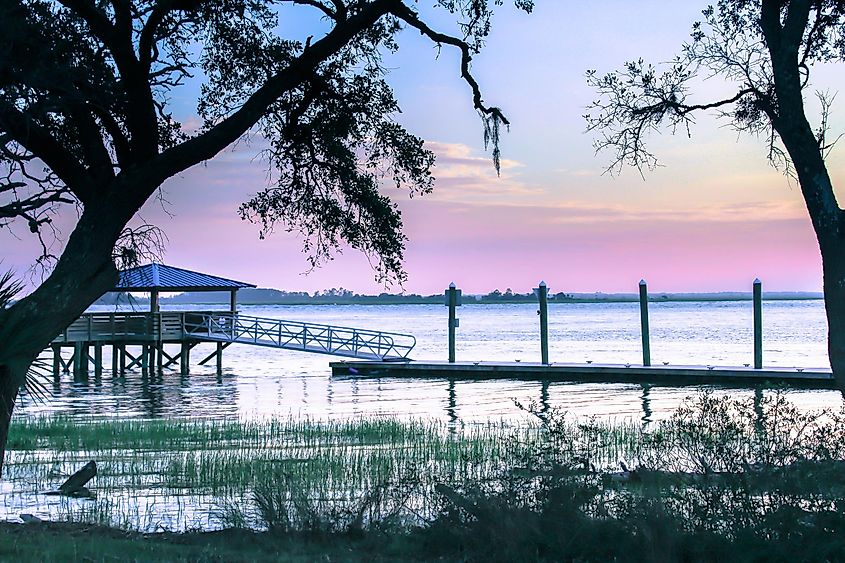 Sunset at Bloody Point on Daufuskie Island, South Carolina.