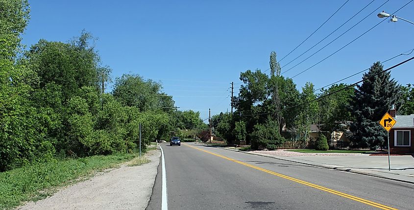 Street view in Holly Hills, Colorado