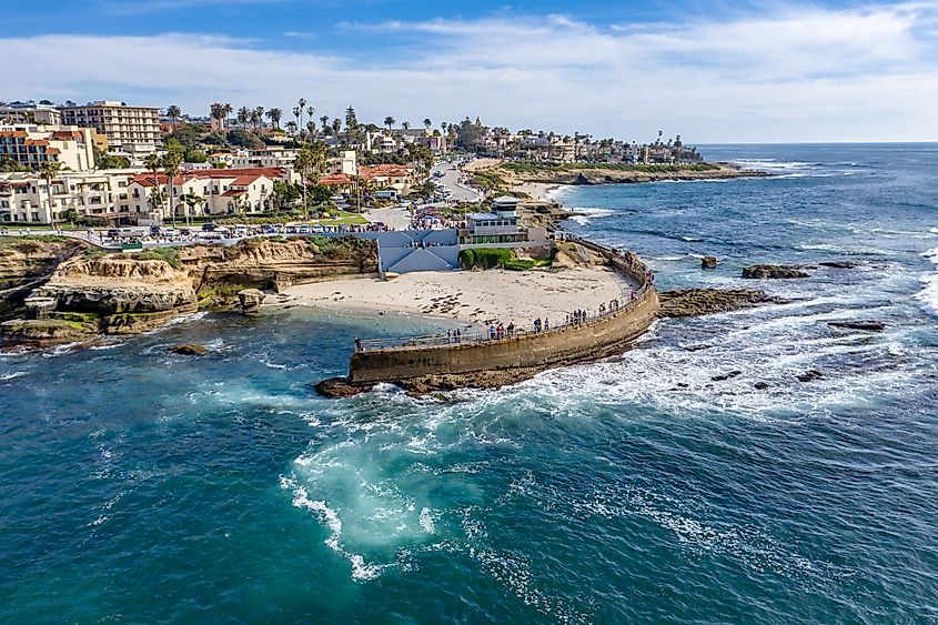 The spectacular beachfront of La Jolla, California.