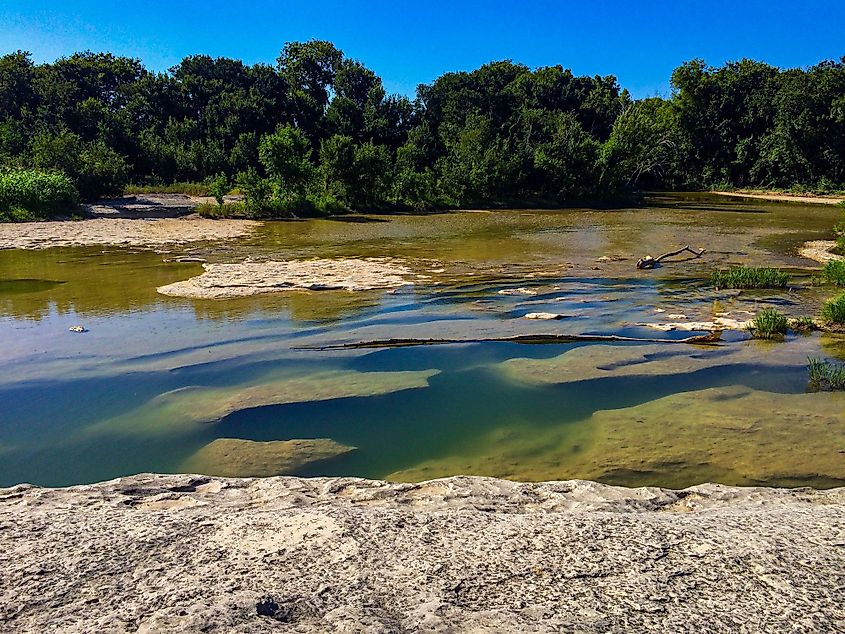 Limestone pools in McKinney Falls State Park