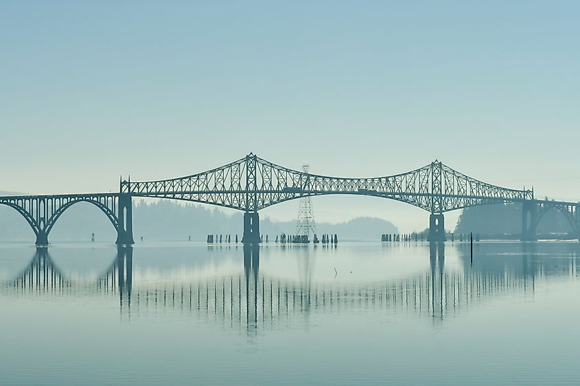 Conde McCullough Memorial Bridge near Glasgow in Oregon.