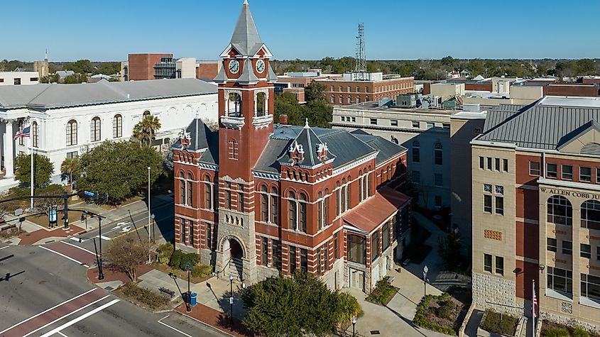 Aerial view of Wilmington, North Carolina.
