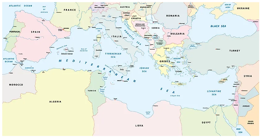 mediterranean travel map