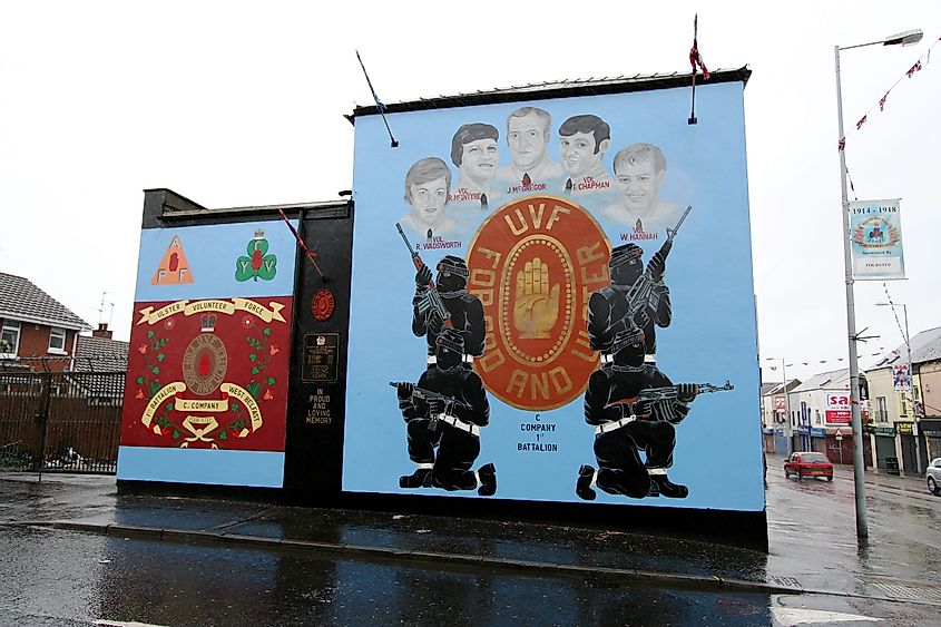 A UVF mural on the Shankill Road