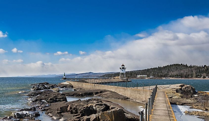 Lighthouse on Lake Superior at Grand Marais, Minnesota