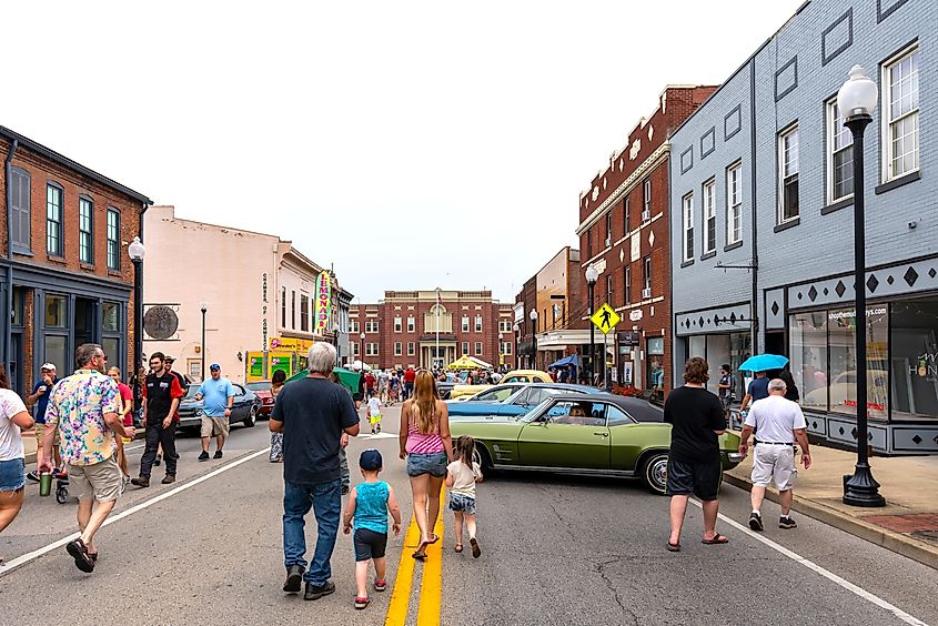 A car show in Elizabethtown, Kentucky