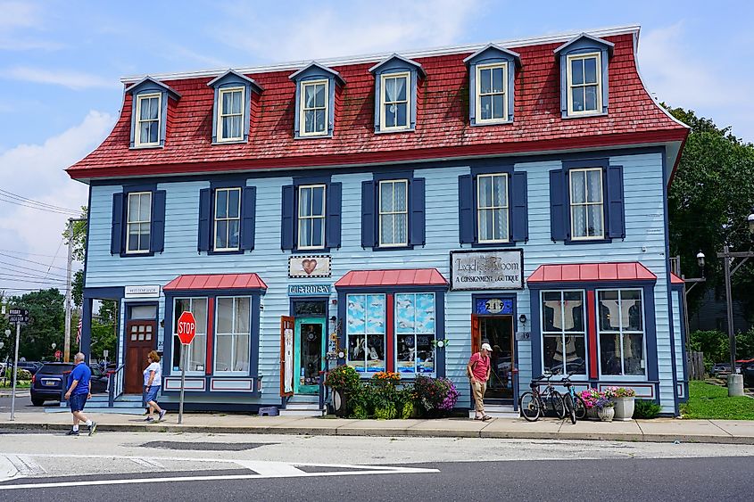 Cape May, New Jersey: Colorful historic Victorian houses at the southern tip of Cape May Peninsula.