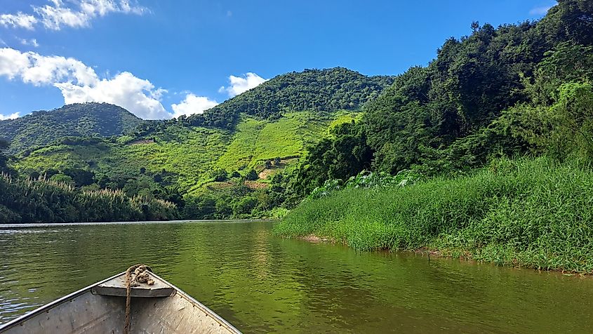 The forested landscape of the Ribeira Valley in Brazil.