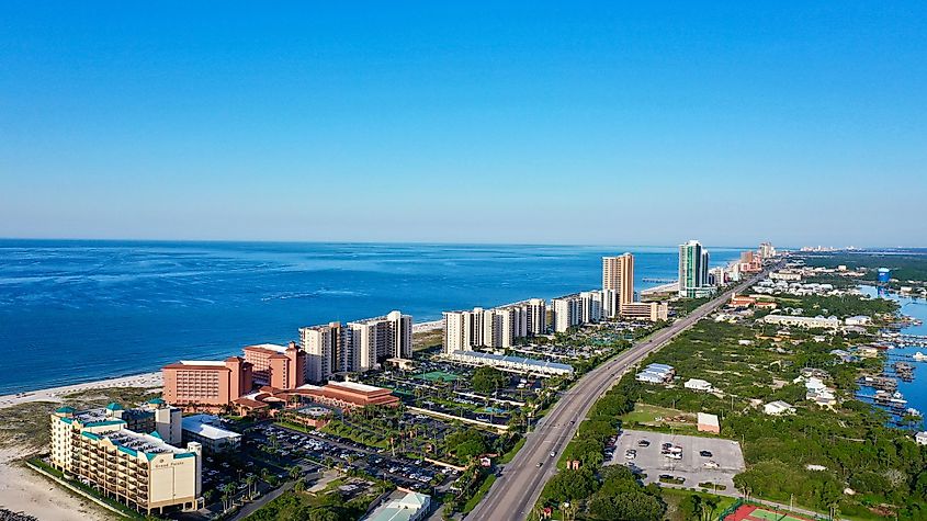 Perdido Pass in Orange Beach, Alabama.