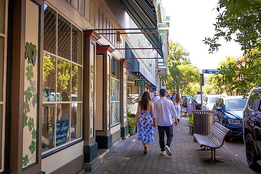 Downtown St. Helena, California.