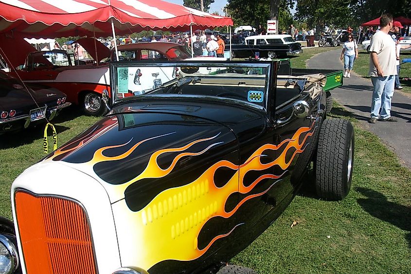 Car at the James Dean Festival, Fairmount, Indiana.