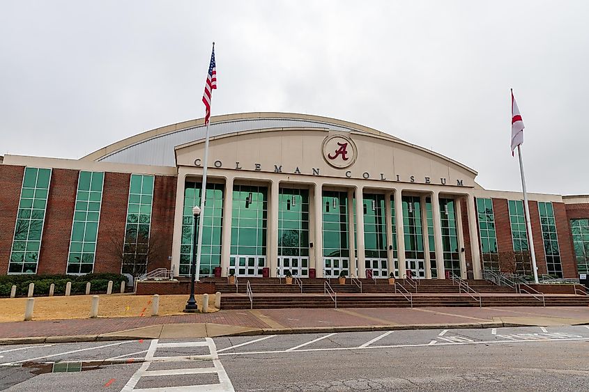 Coleman Coliseum on the Campus of the University of Alabama
