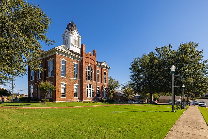 The Historic Greene County Courthouse in Pargould, Arkansas.