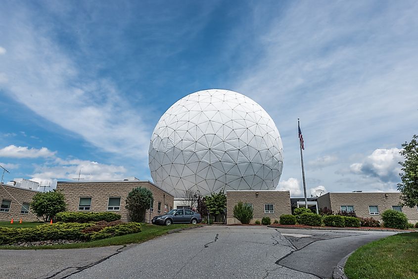 Haystack Observatory, an astronomy observatory owned by Massachusetts Institute of Technology, in Westford, Massachusetts.