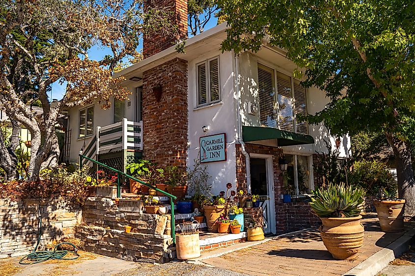 Carmel-By-The-Sea, CA - October 14, 2023: Carmel Garden Inn Hotel