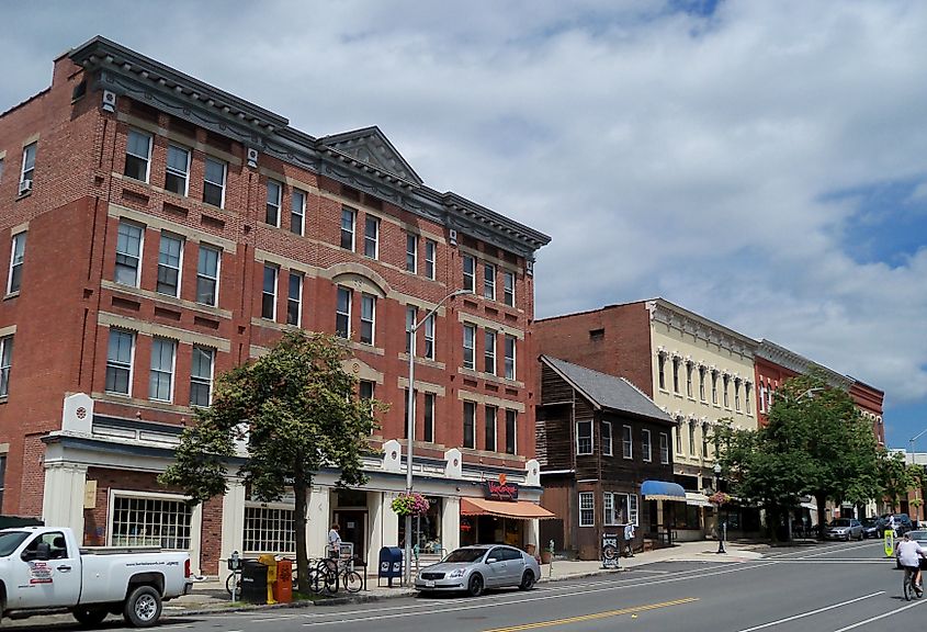 Downtown Amherst, Massachusetts.