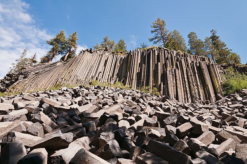 Devils Postpile National Monument, Mammoth Lakes, California. 