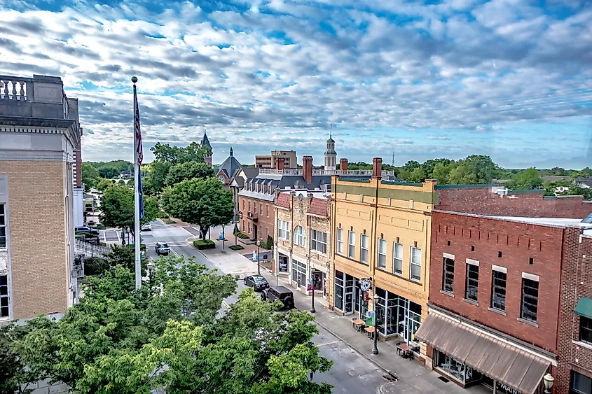 Rock hill south carolina downtown in the morning