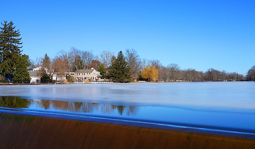 View of the Brainerd Lake in Cranbury, New Jersey, United States.