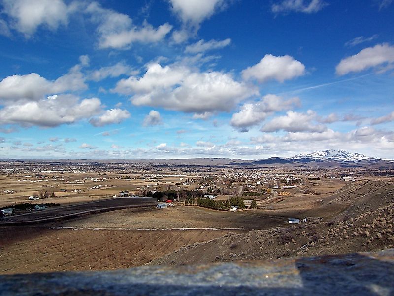 Aerial view of Emmett, Idaho, USA