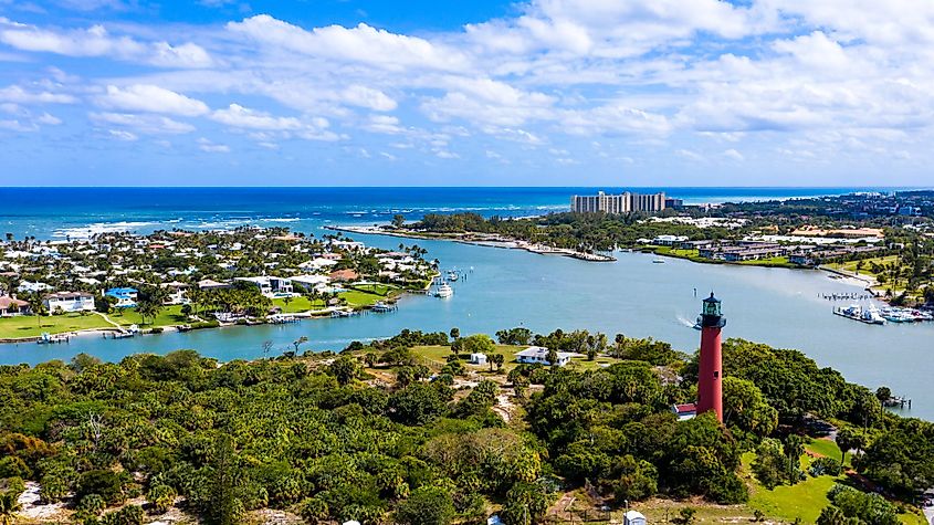 Aerial view of Jupiter, Florida