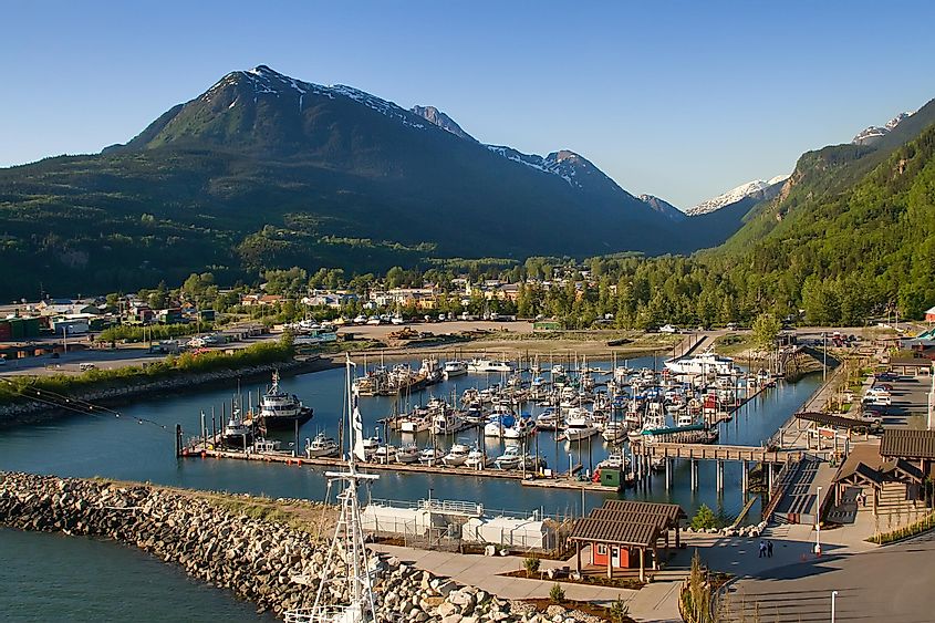 The busy port of Skagway, Alaska.