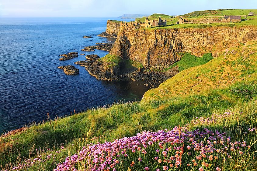 Dunluce Castle in Portrush, Northern Ireland.