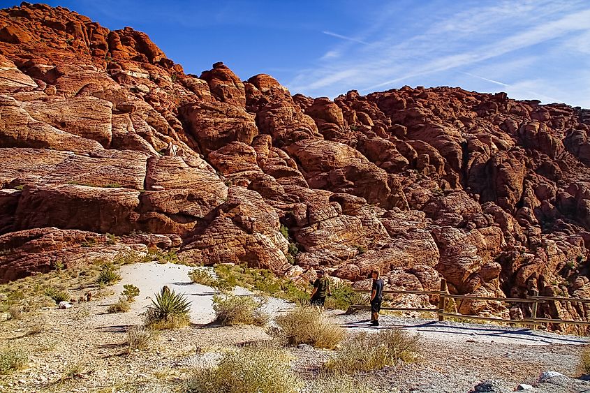 Red Rock Canyon State Park features scenic desert cliffs, buttes and spectacular rock formations.