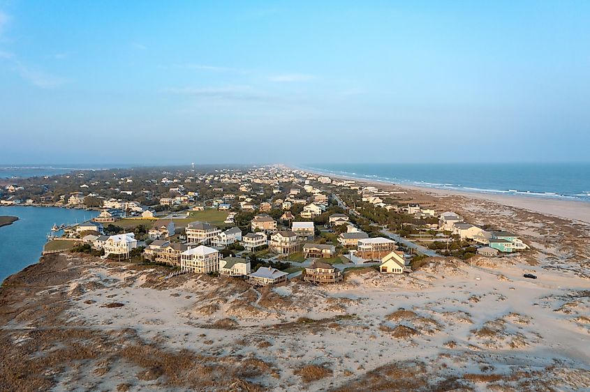 Aerial view of Emerald Isle North Carolina