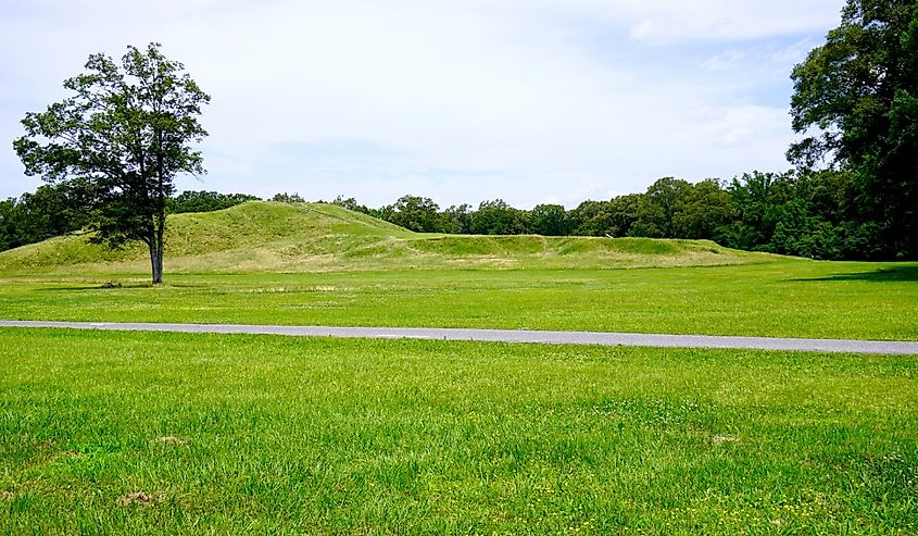 Poverty Point World Heritage Site in Louisiana is a prehistoric monumental earthworks site constructed by the Poverty Point culture, indigenous people during the Late Archaic period. Mound A.